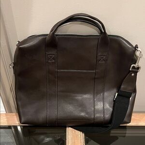 Jack Spade Dark Brown Leather Briefcase